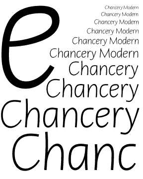 Chancery Modern Scale